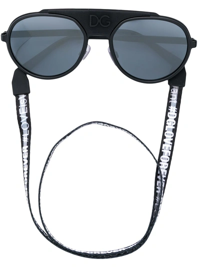 Dolce & Gabbana Eyewear Phantos Sunglasses - Black