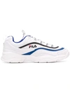 Fila Sneakers In White-blue Leather