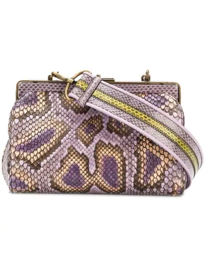 Bottega Veneta 'burano' Clutch In Pink & Purple