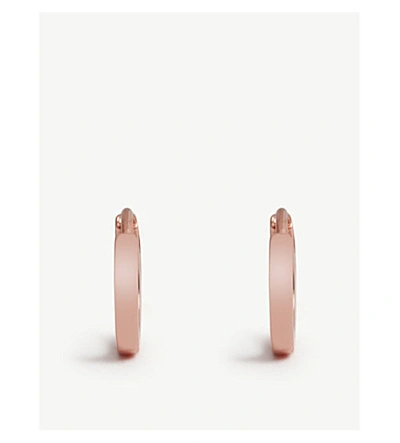 Astrid & Miyu Mystic Simple Huggies Earrings In Rose Gold