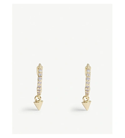 Astrid & Miyu Mystic Spike Huggies Earrings In Gold