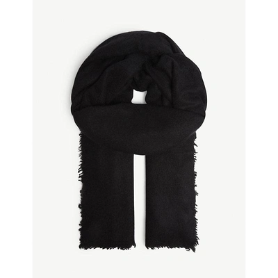 Jane Carr The Luxe Cashmere Scarf In Black