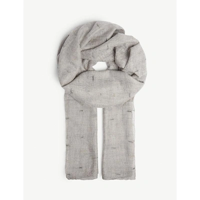 Jane Carr The Loom Wrap Cashmere Scarf In Pearl