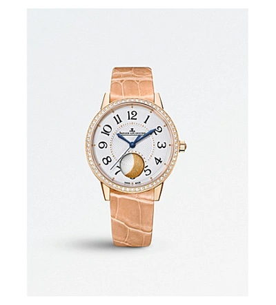 Jaeger-lecoultre Rendez-vous Moon Pink-gold And Leather Watch