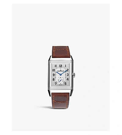 Jaeger-lecoultre Q3848420 Reverso Classic Duoface Stainless Steel And Leather Watch