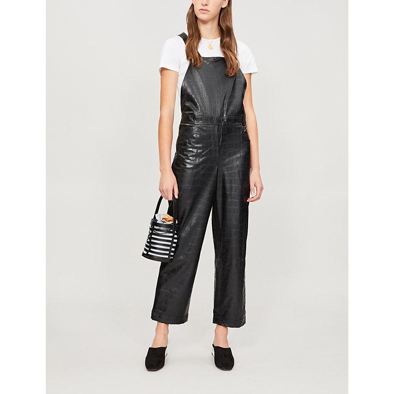 nanushka leather jumpsuit