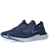 Nike Men's Epic React Flyknit Low-top Sneakers In Blue