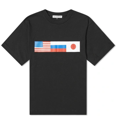 Gosha Rubchinskiy Flag Tee In Black
