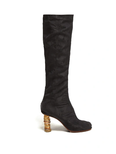 Vetements Geisha Split-toe Coin-heel Jacquard Boots In Black | ModeSens