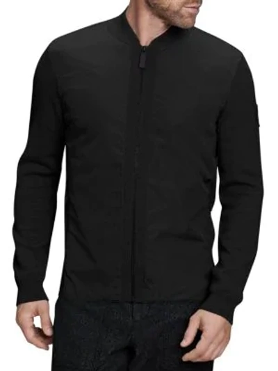 Canada Goose Woodbridge Merino Wool Zip-up Jacket In Black