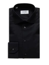 Eton Stretch Slim-fit Cotton Dress Shirt In Black