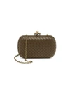 Bottega Veneta Chain Knot Leather Clutch In Brown