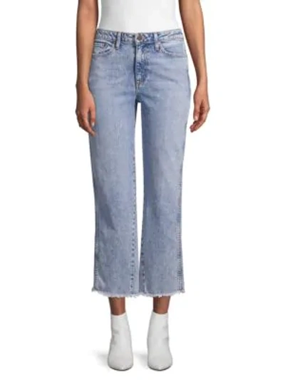 Alice And Olivia Perfect Cropped Kick Flare Jeans In Rebel Rebel