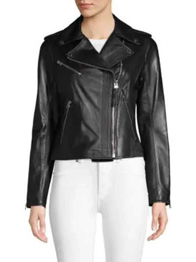Derek Lam 10 Crosby Leather Moto Jacket In Black