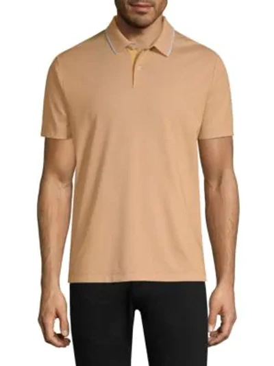 Theory Casual Cotton Polo In Sunset White