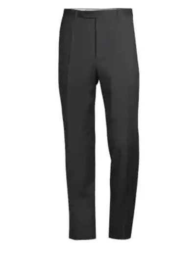 Canali Straight-leg Wool Pants In Blue
