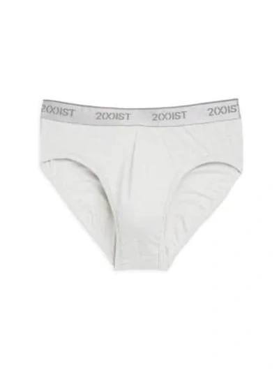 2(x)ist Men's Elements Contour Pouch Briefs In Silver White