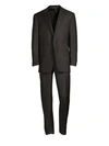 Canali Regular-fit Two-button Wool-blend Suit In Black