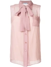 Prada Sleeveless Shirt In Pink