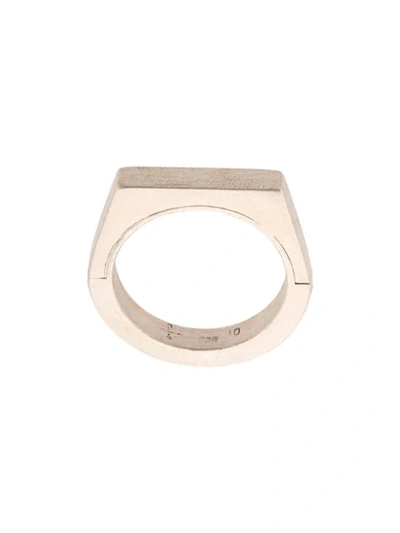 Parts Of Four Geometric Matte Ring In Silver