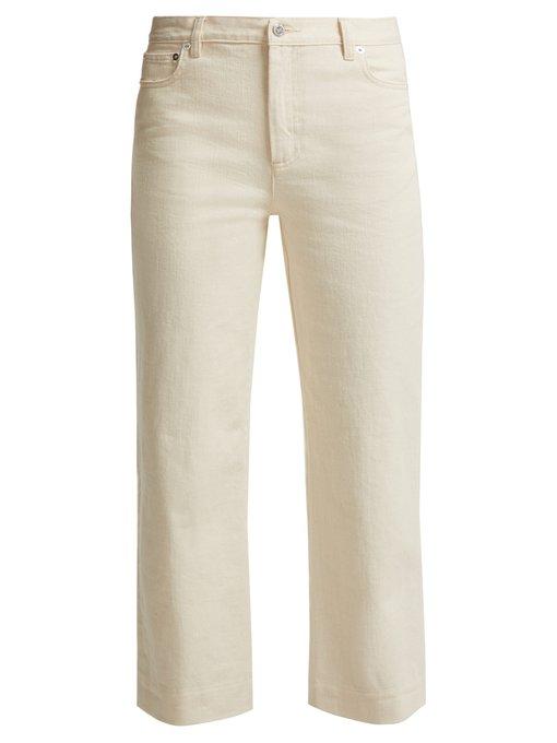 A.p.c. Sailor Mid-rise Cropped Jeans In Ecru | ModeSens