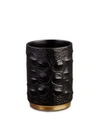 L'objet Crocodile Porcelain Pencil Cup In Black