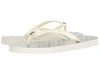 Tory Burch Thin Flip Flop, Perfect Ivory/octagon Square