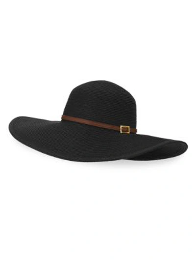 Melissa Odabash Jemima Floppy Hat In Black Tan