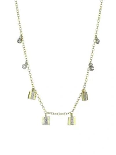Meira T 14k Yellow Gold, 14k White Gold & Diamond Charm Necklace