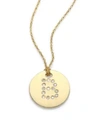 Roberto Coin Women's Tiny Treasures Diamond & 18k Yellow Gold Initial Pendant Necklace In Initial B