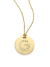 Roberto Coin Women's Tiny Treasures Diamond & 18k Yellow Gold Initial Pendant Necklace In Initial G