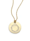 Roberto Coin Tiny Treasures Diamond & 18k Yellow Gold Initial Pendant Necklace In Initial O