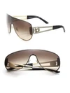 Versace 41mm Pilot Metal Sunglasses In Beige