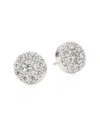 Hearts On Fire Women's Diamond & 18k White Gold Button Stud Earrings