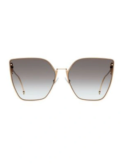 Fendi Women's 63mm Oversized Geometric Sunglasses In Goldcopper