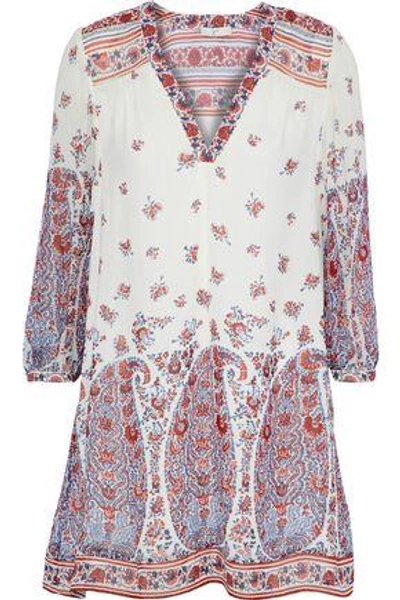 Joie Woman Ofelie Printed Silk Crepe De Chine Mini Dress Ivory