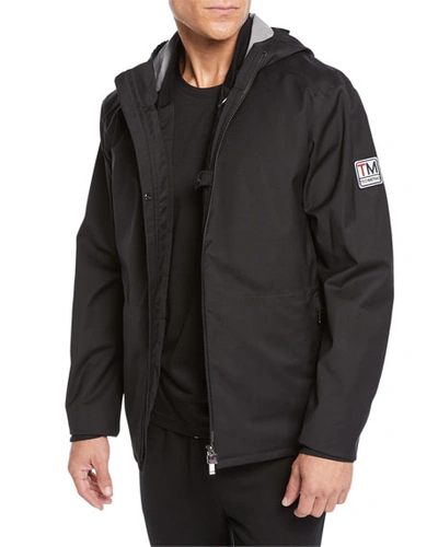 Z Zegna Men's Soft-shell Tech Jacket With Detachable Vest In Black