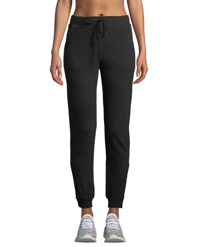 Lanston Snap-side Drawstring Jogger Pants In Black