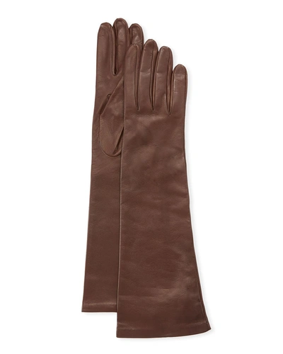 Portolano Long Napa Leather Gloves In Cork