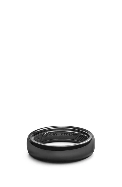 David Yurman Men's Dy Classic Band Ring In Black Titanium