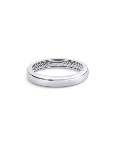 David Yurman Men's Streamline Thin Gray Titanium Band Ring In Titanium