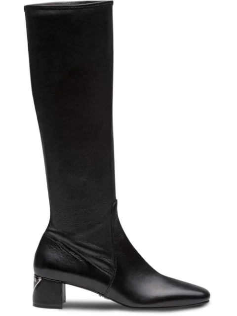 prada stretch leather tall boots