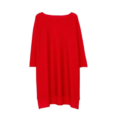 Arela Eelia Merino Wool Tunic In Red In Bright Red