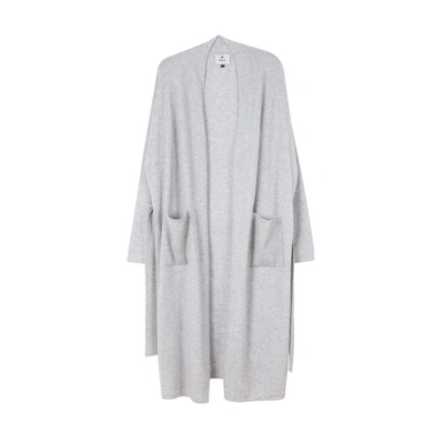 Arela Haru Cashmere Robe In Light Grey In Light Melange Grey