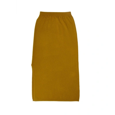 Arela Kelly Cashmere Skirt In Yellow In Mustard Yellow