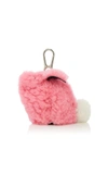 Loewe Shearling Fur Bunny Bag Charm In Pink