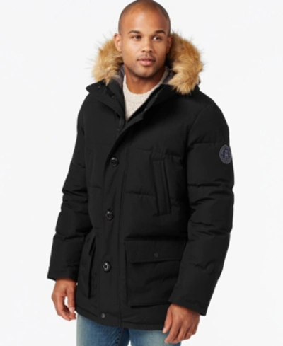 Tommy Hilfiger Men's Heavyweight Long Snorkel Coat In Dark Forest