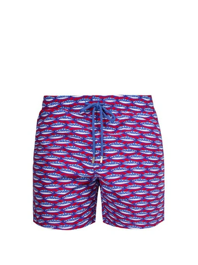 Vilebrequin Moorea Marbella Fish-print Swim Shorts In Red