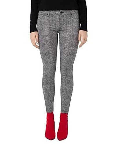 Liverpool Madonna Mesh-printed Denim Leggings In White Whisper