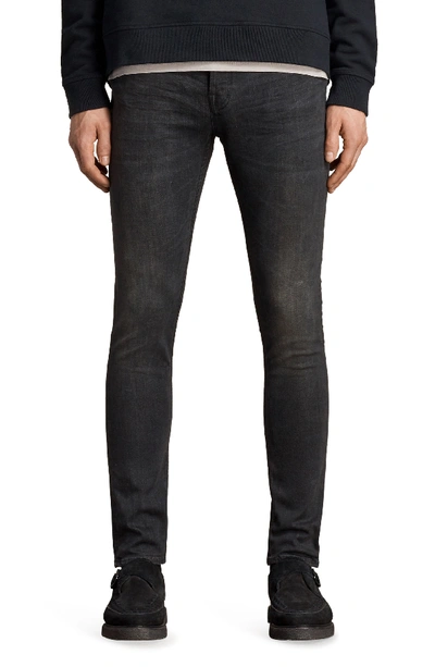 allsaints cigarette Allsaints Print Cigarette Skinny Fit Jeans In Jet Black